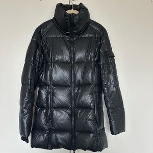S13 Women's Gramercy Midlength Down Coat, Jet black size Small